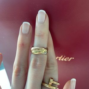 Cartier trinity ring rose gold white yellow vintage must de Cartier